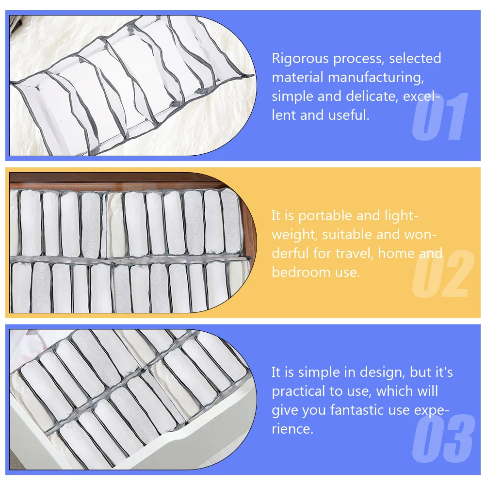 

Premium Wardrobe Jeans Organizer Mesh Clothes Storage Practical Home Travel Use 6-Grid Drawer Organizer Closet Jeans Organizers