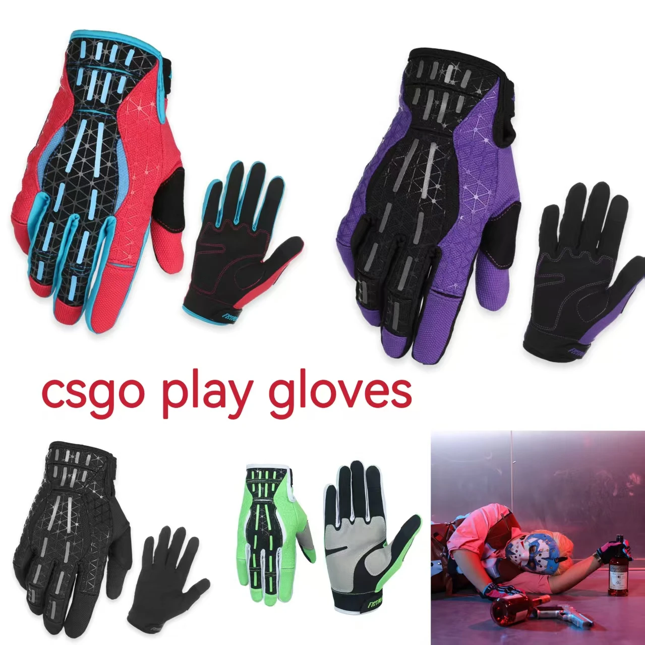 

fistplastOutdoor bicycle motorcycle riding gloves game sports Miami Vice physical peripheral game skin entity game long finger g