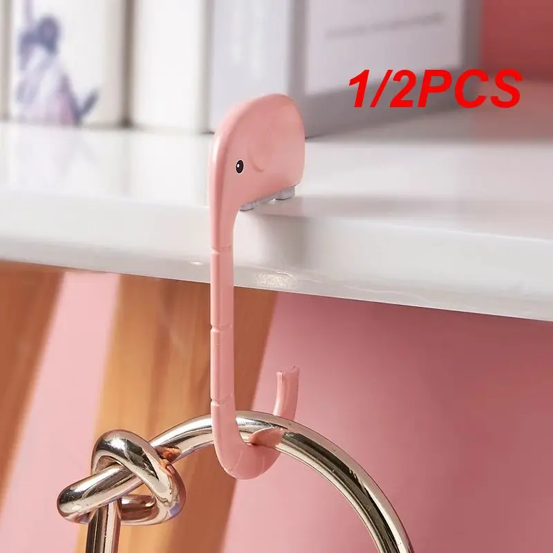 1/2PCS Table Hook Non-marking Plastic Cute Key Rack Home Women Handbag Organizer Office Storage Hanger Hooks Desk Side Hook