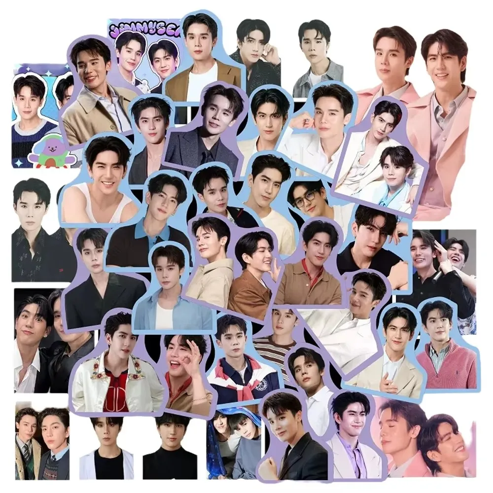 40Pcs/Set Thai BL JimmySea Forcebook Waterproof Stickers Actor Character Decal Pack DIY Decor for Laptop Phone Notebook Fans﻿