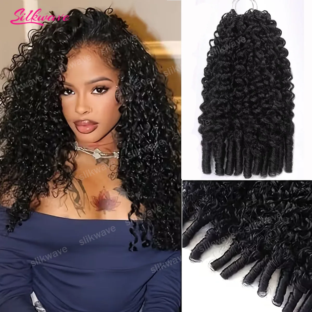 

30-дюймовые бирманские кудрявые волосы для наращивания, готовые к использованию, для чернокожих женщин, предварительно разделенные, без узлов, для плетения кос.