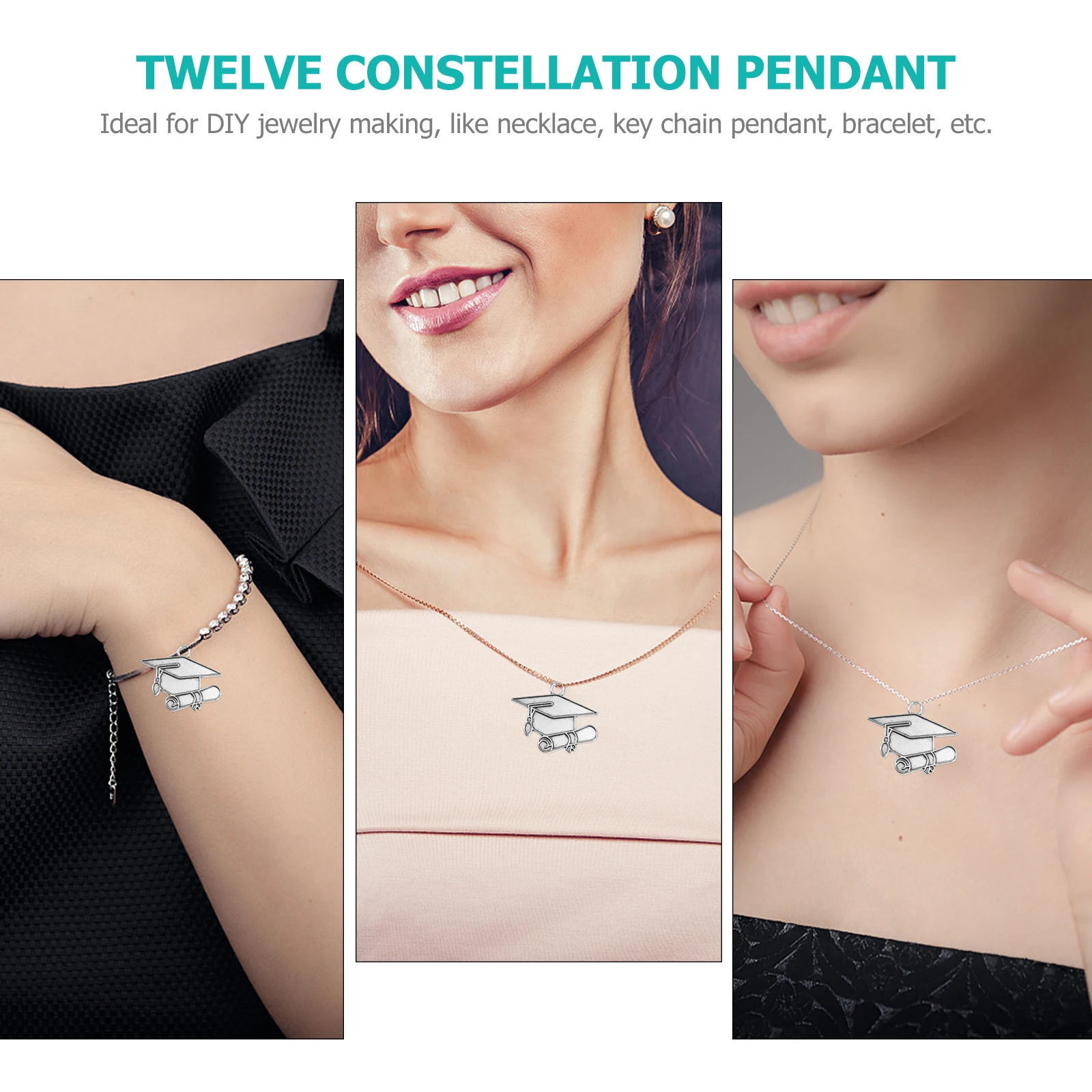 

20 Pcs Cap Charms Small Pendant Alloy Jewelry Decorations Creative Diy Supplies DIY Supplies Gifts Necklace Accessories