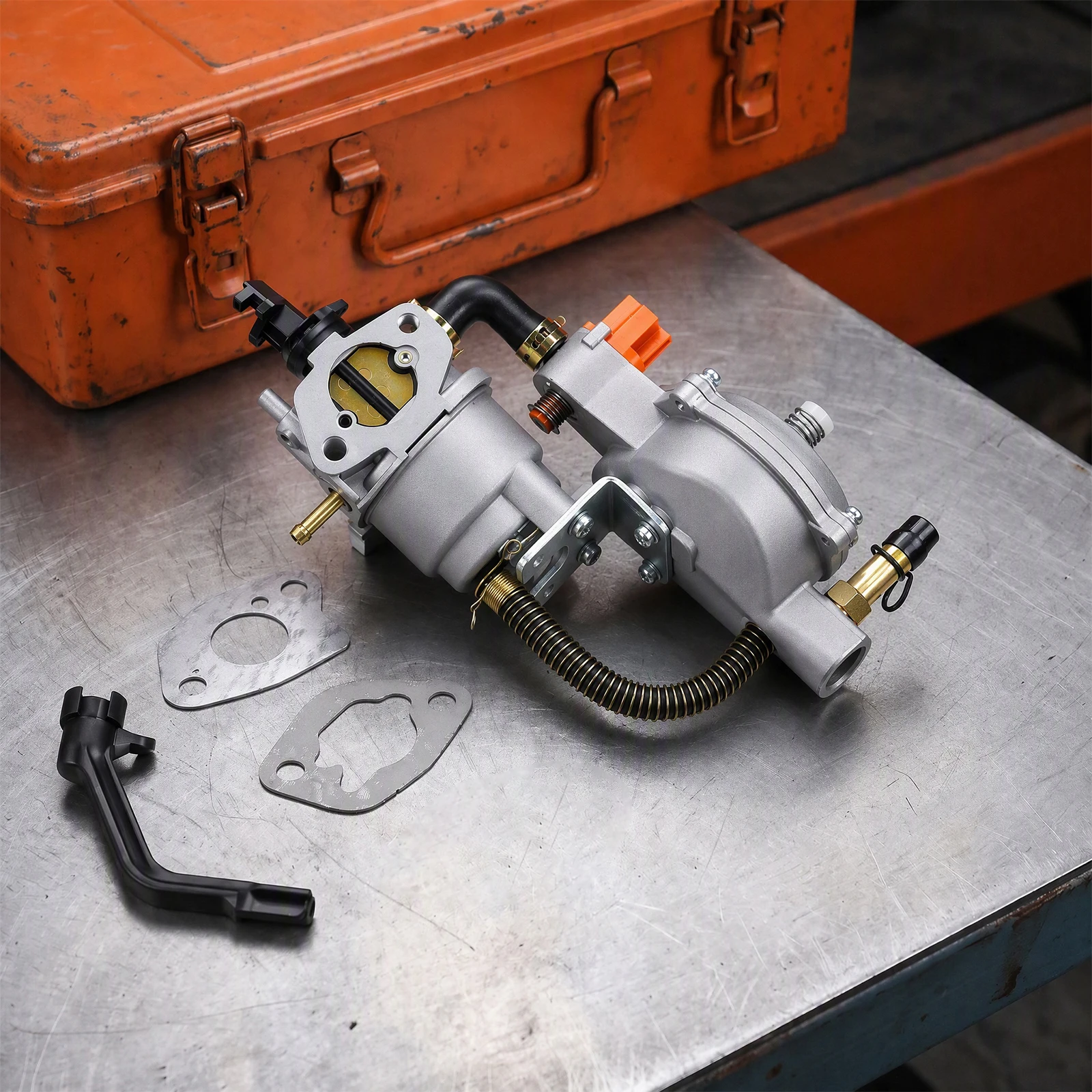 Carburador de combustible dual para motor de gasolina GX160 168F LPG NG, generador de 8HP 9HP 2KW-6.5KW, kit de aleación para bomba.
