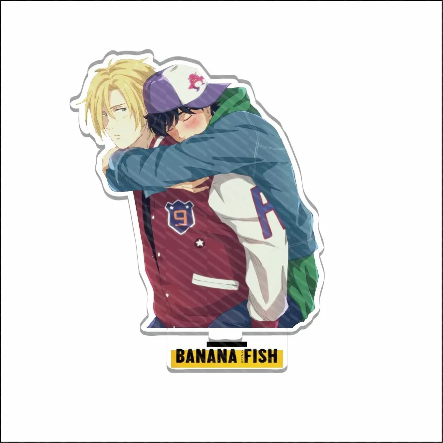 Japan BANANA FISH Anime Figures Aslan Jade Callenreese Acrylic Stands Okumura Eiji Character Model Plate Desk Decor Fans Gift