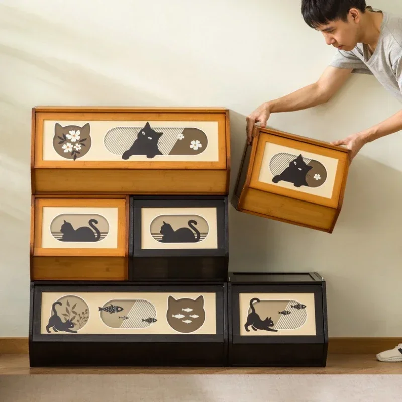 Celebrity High-value Pattern Medium And Ancient Style Combination Storage Box Superimposed Storage Box Storage Finishing Cabinet