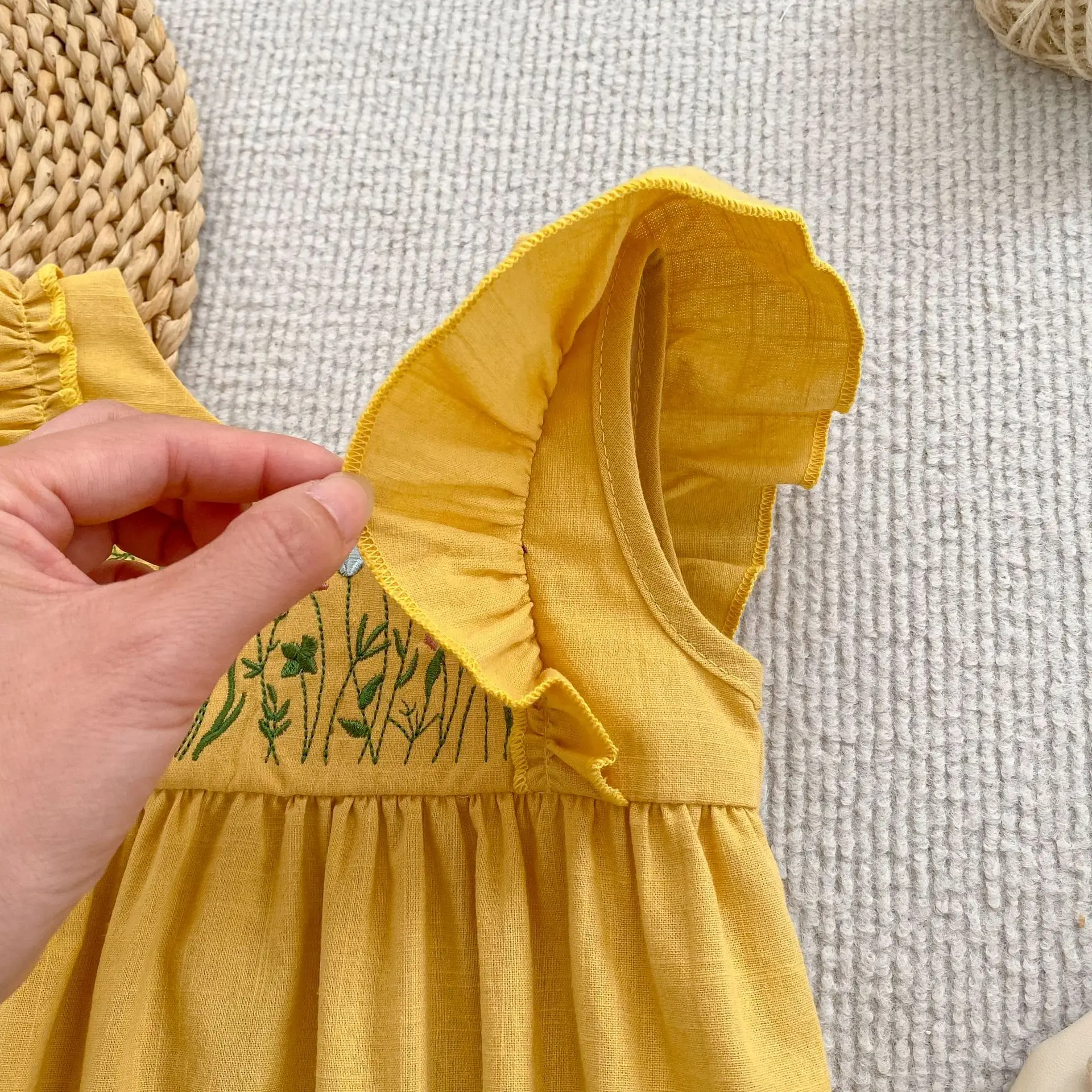 2026 Neue Sommerkollektion 0-24M Säuglings-Baby-Mädchen-Strampler Ärmellose Baumwoll-Bestickte Kleinkind-Mädchen-Bekleidung – Detail 15