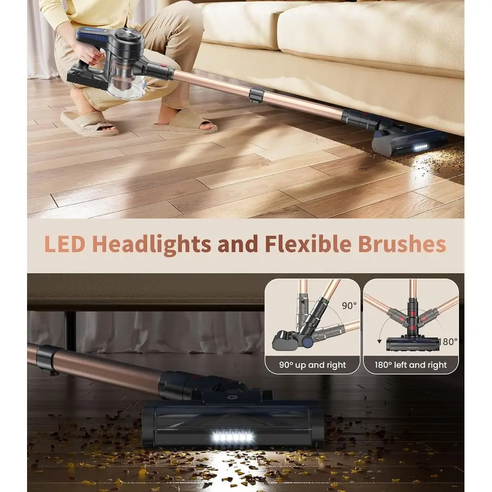 เครื่องดูดฝุ่นไร้สายแบบแท่ง ใช้งานได้นาน แบตเตอรี่ 45 นาที ถังเก็บฝุ่น 1.5 ลิตร เหมาะสำหรับขนสัตว์เลี้ยงบนพื้นแข็งและพรม