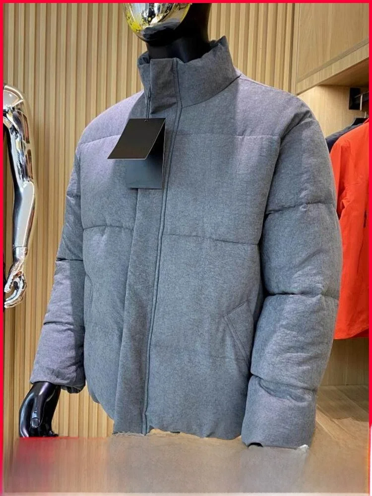 

Retro Peach Velvet Thiened Cotton Jaet Men's Winter New Sle Warm Stand Collar Faionable Cleanfit Stand Edition