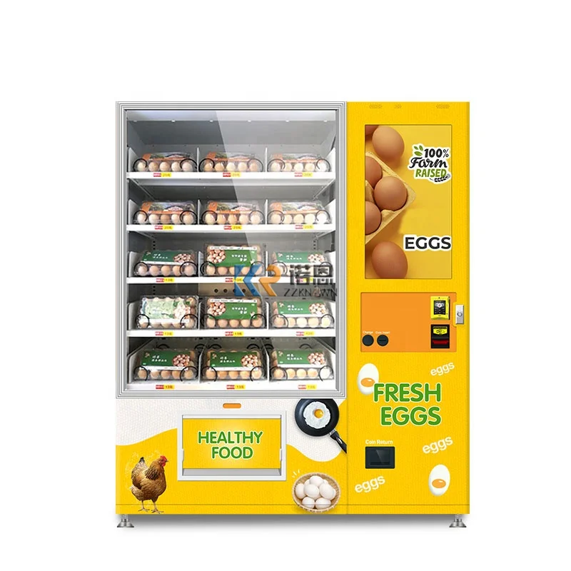 Easy Opearion Milk Bread and Eggs Vending Machine Fresh Egg Vending Machine with Lift