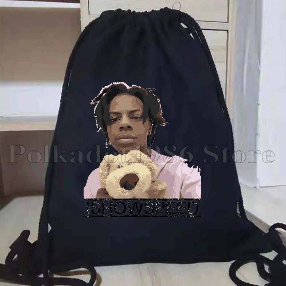 Funny Cute Darren Watkins IShowSpeed Speed Lover Perfect Gift For Everyone Drawstring Backpack Sports Gym Sackpack String Bag