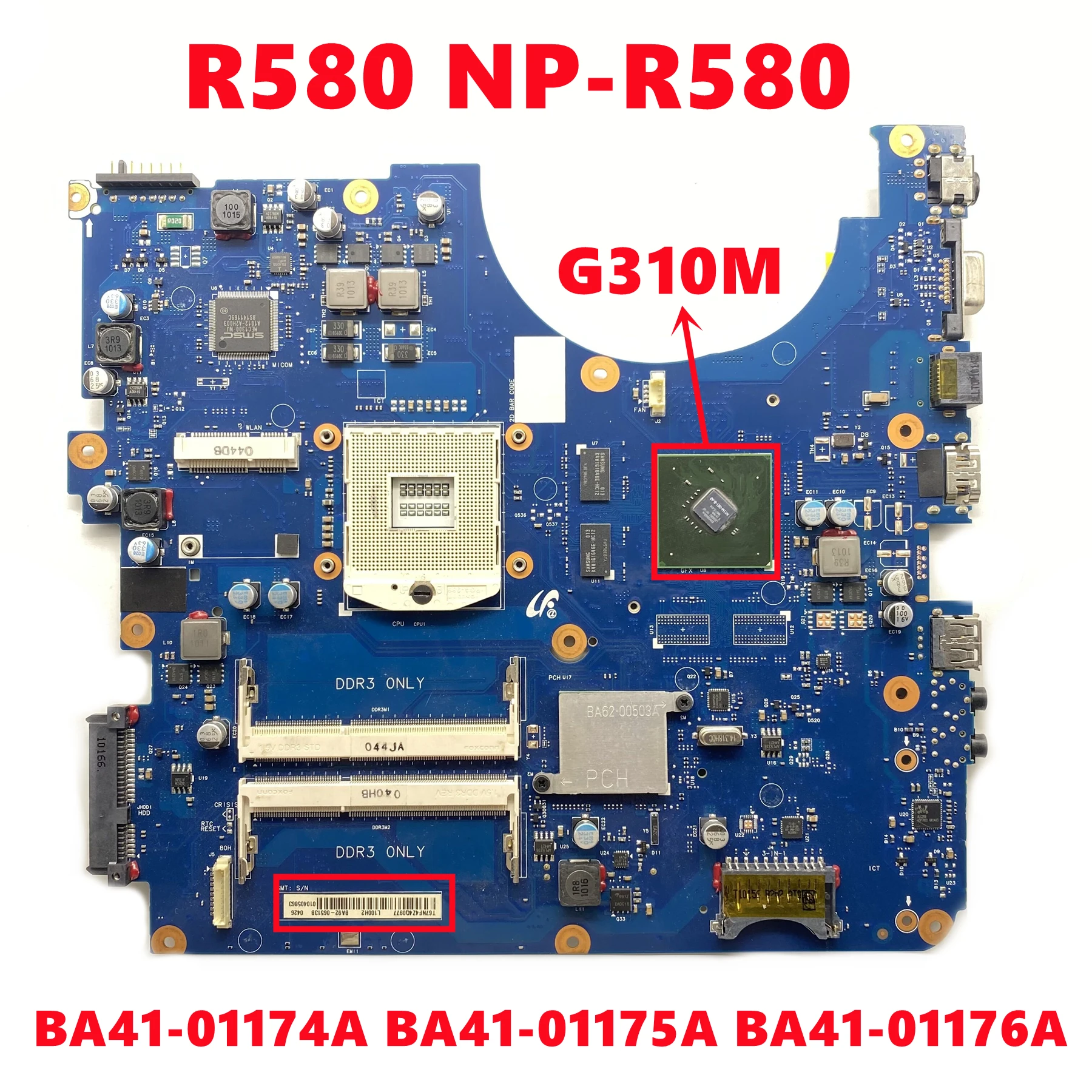 BA92-06513B BA41-01175A BA41-01176A Voor Samsung R580 NP-R580 Laptop Moederbord Met N11M-GE1-B-A2 GPU HM55 DDR3 100% Getest OK