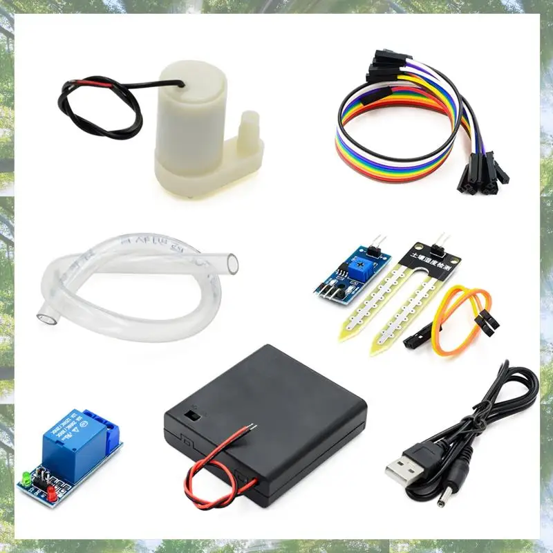 Premium-1Set Automatic Irrigation DIY Kit Water Pump Soil Moisture Detection Garden Drip Watering Watering Irrigation System
