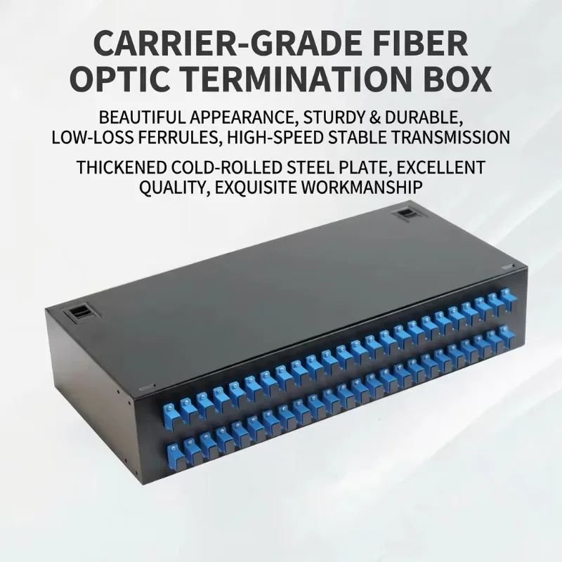 BB-48CORE-9950 48 Port Single Mode Fiber Patch Panel 19 Inch Rack Mount Box With SC Connector For FTTH
