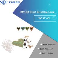 DIY Kit Heart Shape Breathing Lamp Kit DC 4V-6V Breathing LED Suite Red White Blue Green DIY Electronic Production for Learning