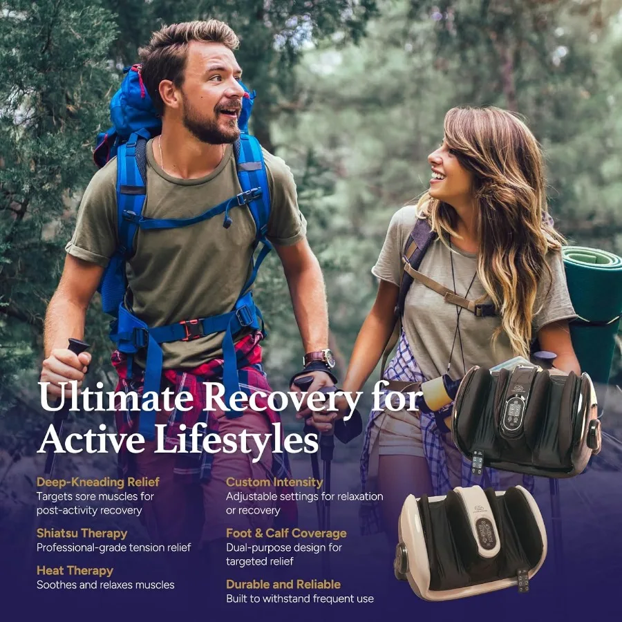 جهاز تدليك القدم شياتسو مع علاج العجن العميق الحراري لتخفيف الآلام وتحسين الدورة الدموية ومعرف الاسترخاء بعد العملية