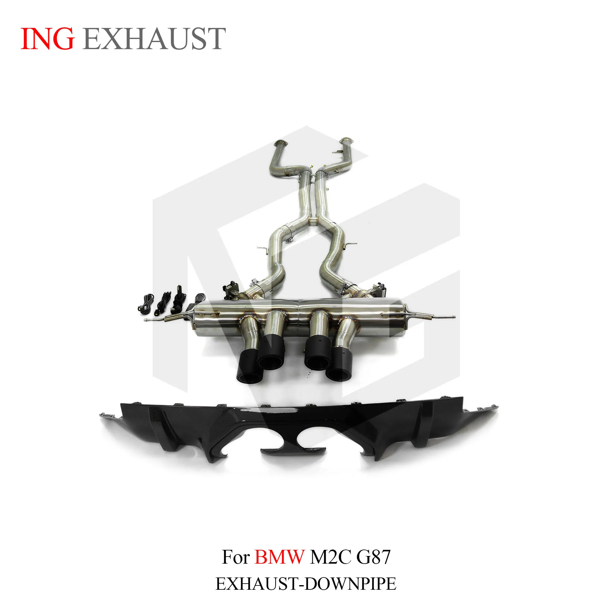 ING Exhaust Gatling SS304 Valve Catback For BMW M2C G87 S58 3.0T Customize Remote Muffler Carbon Fiber Bumper Accessories System