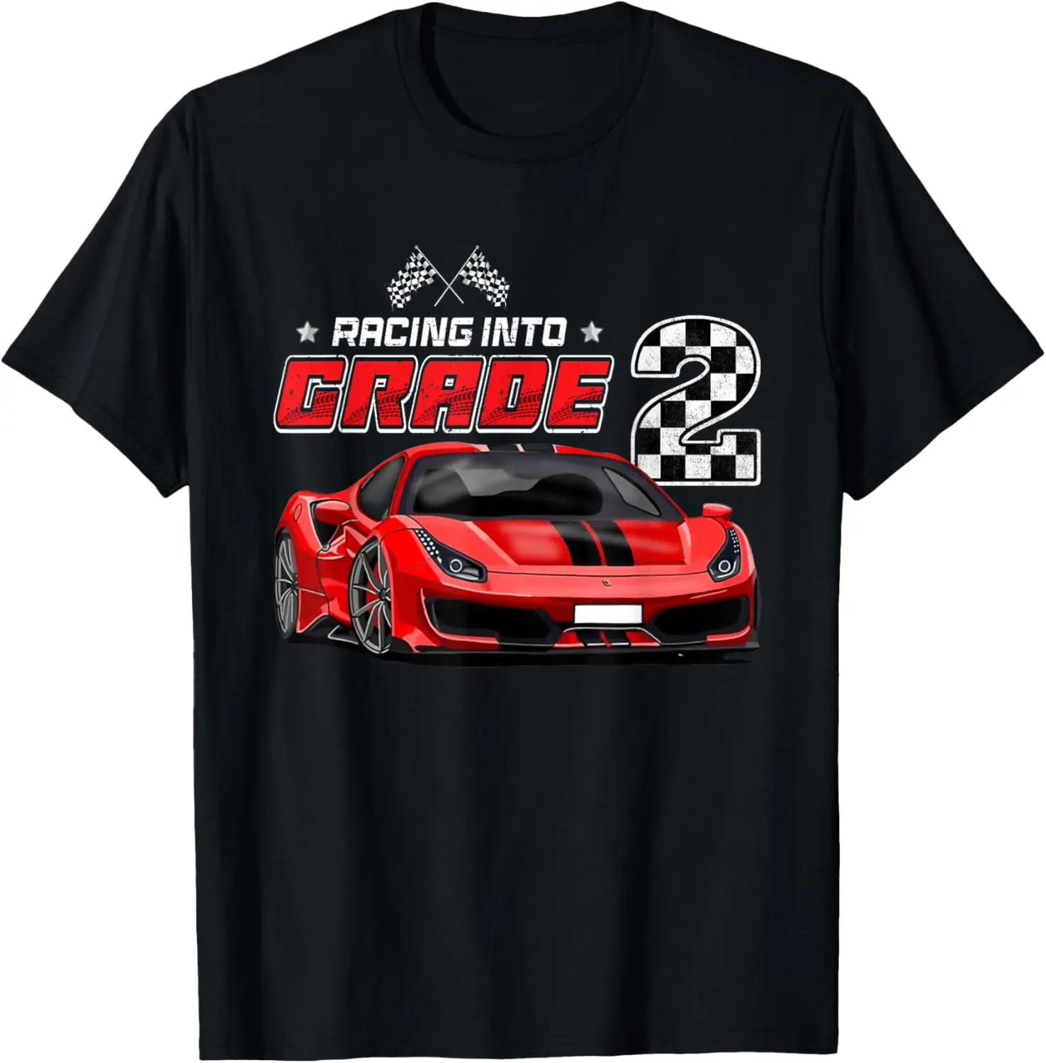 Racing Into 2nd Grade Race Car Back To School Boys T-Shirt