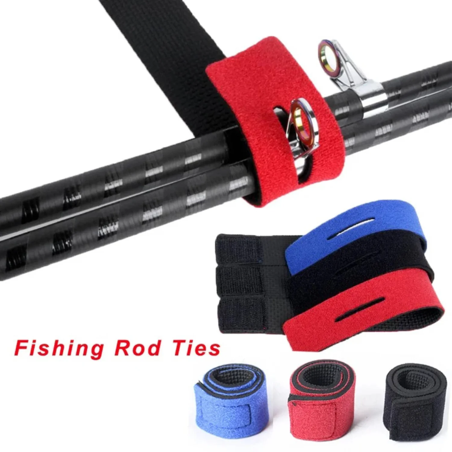 Outdoor Lure Fishing Rod Tie Elastic Bundle Straps