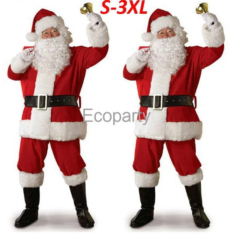 2022 Santa Claus Cosplay Kostüm Papa In Kostüm Kleidung Gekleidet Zu Die Weihnachten Von Männer Fünf Brötchen/lot Anzug für Warme Erwachsene 50