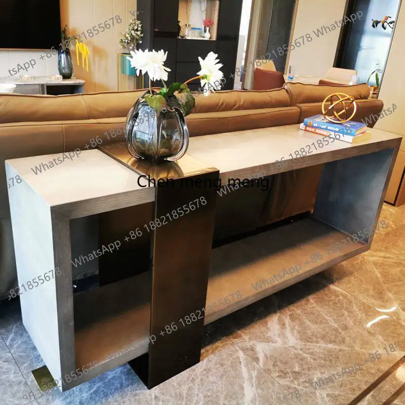 

Italian light luxury entrance cabinet minimalist modern entrance table dining side cabinet living room