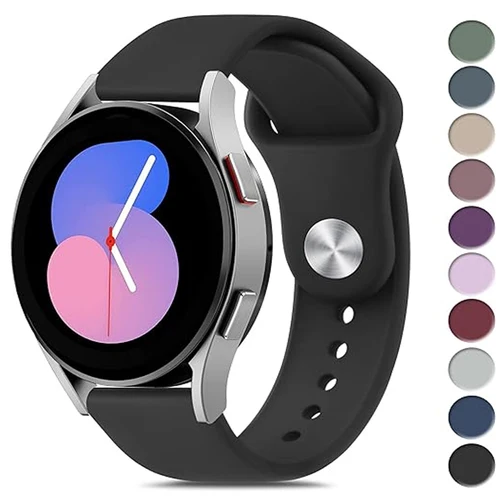 Correa de reloj de 20mm y 22mm para Samsung Galaxy Watch 6, 4, 5 pro, 4 Classic, Active 2, Gear S3 frontier, pulsera de silicona para Huawei gt2 3 band