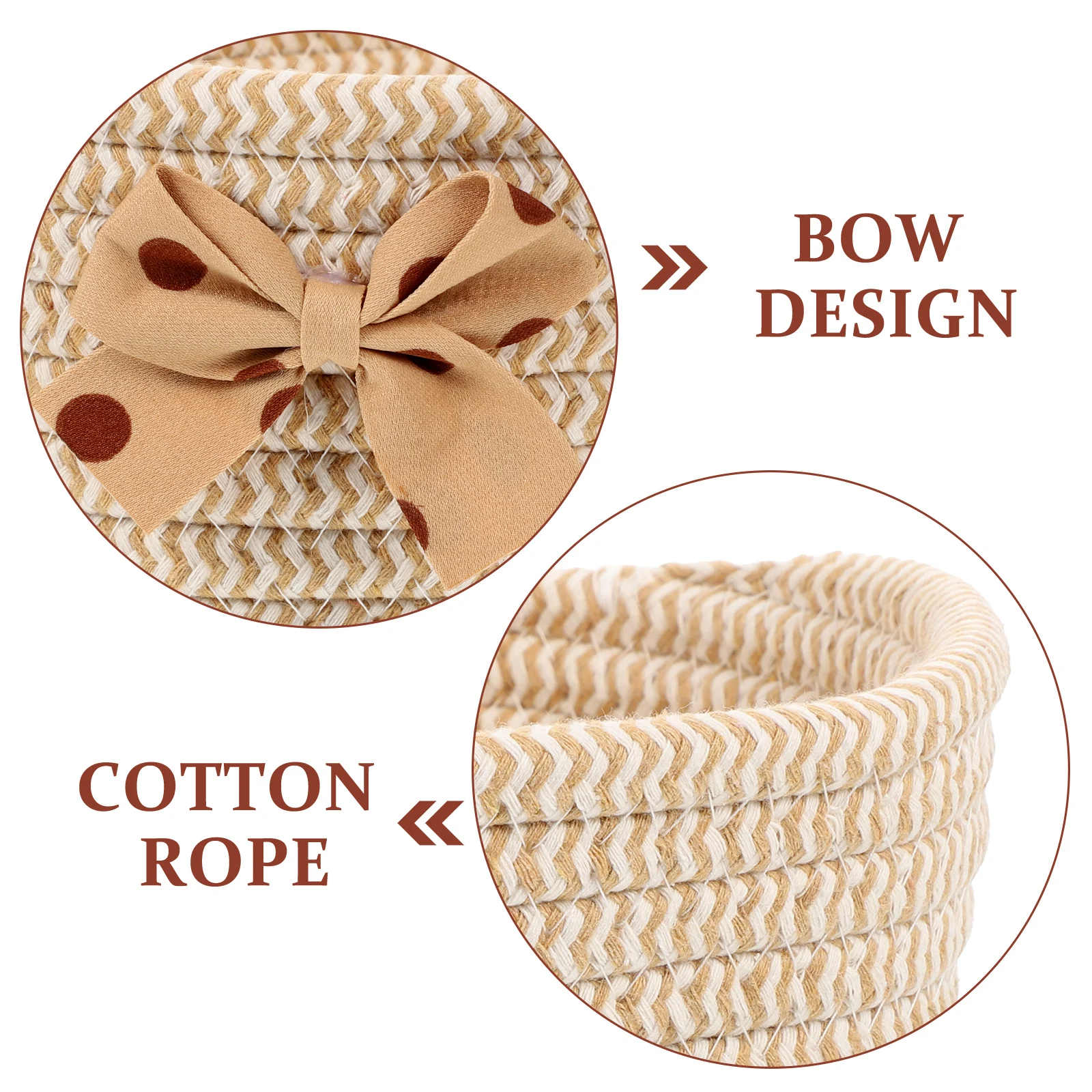 

Desktop Storage Basket Nordic Style Cotton Rope Woven Small Baskets For Organizing Home Decor Storage Basket