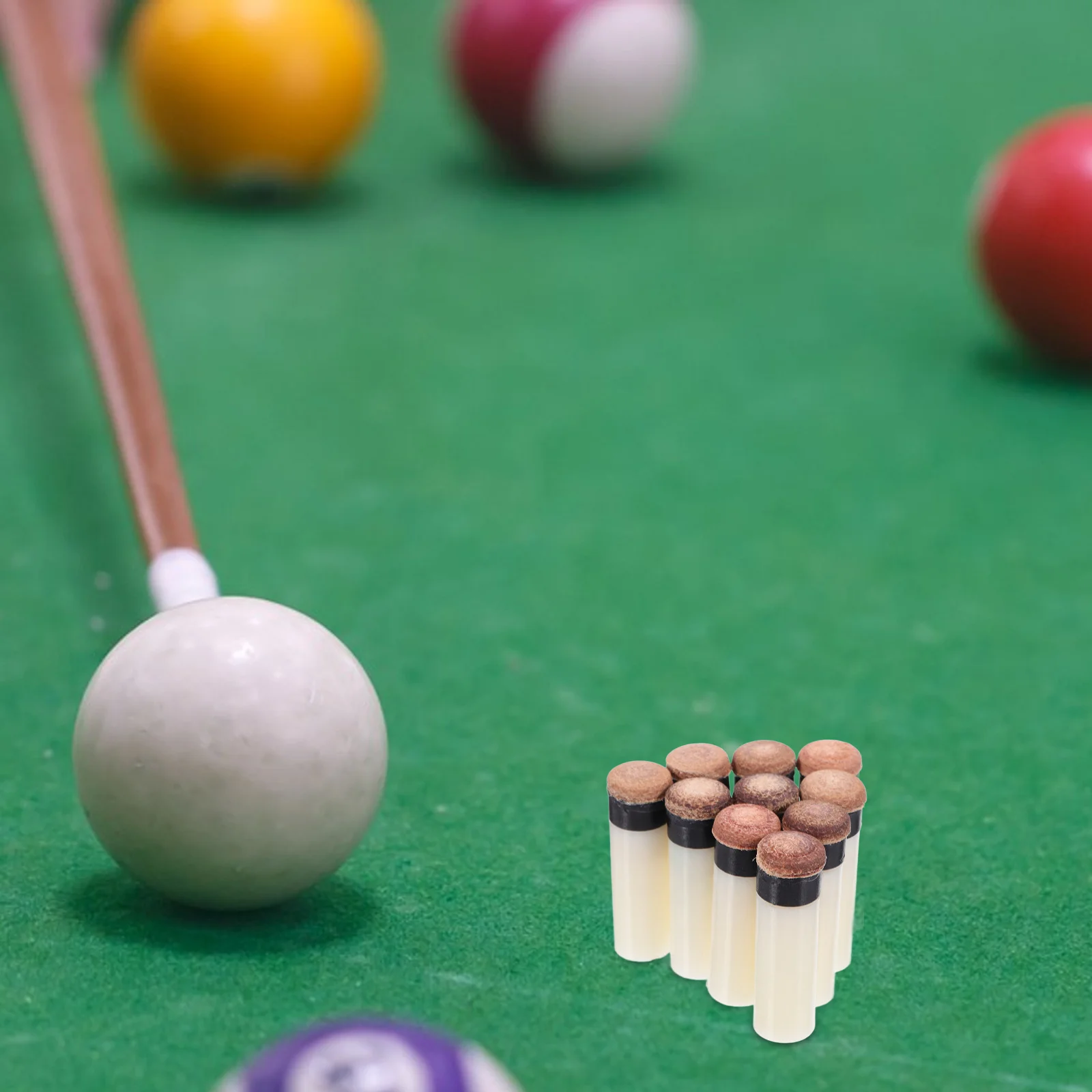 

10Pcs Billiard Cue Screw-on Tips Replacement Durable Pool Cue Accessories for Party and Game Use Billiard Tip Screw-on Cues Tips