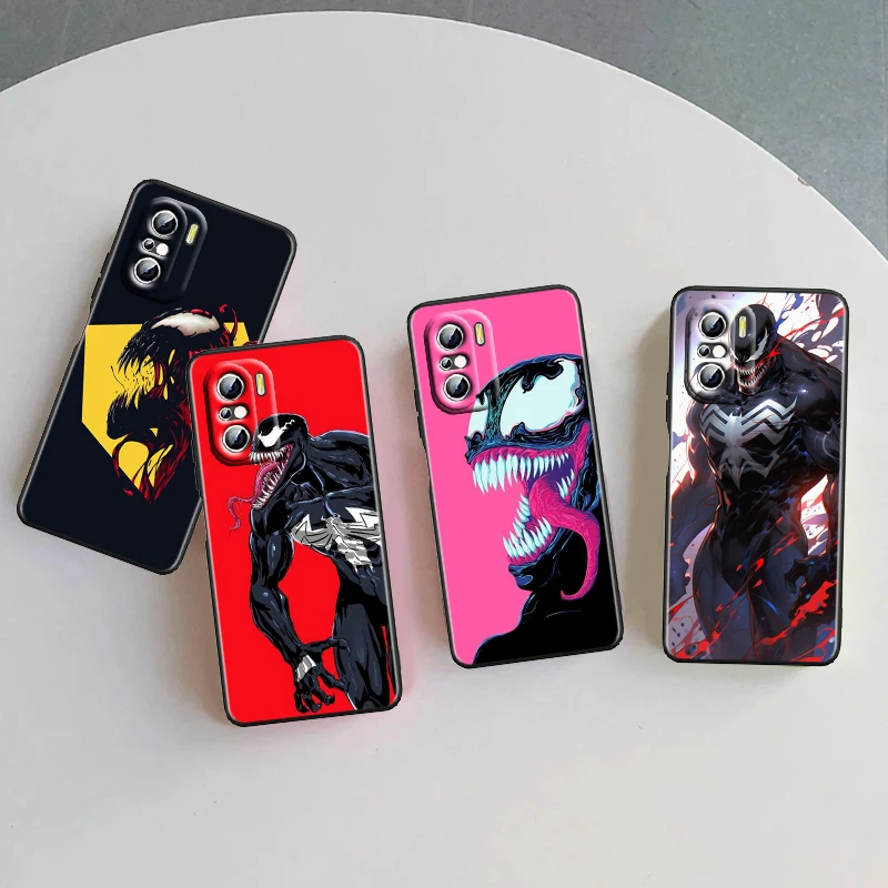 Venom Marvel Cool Mysterious For Xiaomi Redmi 9A 9C 9AT 10C 9 9T 10 12C 13C A3 12 K60 A1 K50 K40 5G Black Funda Phone Case