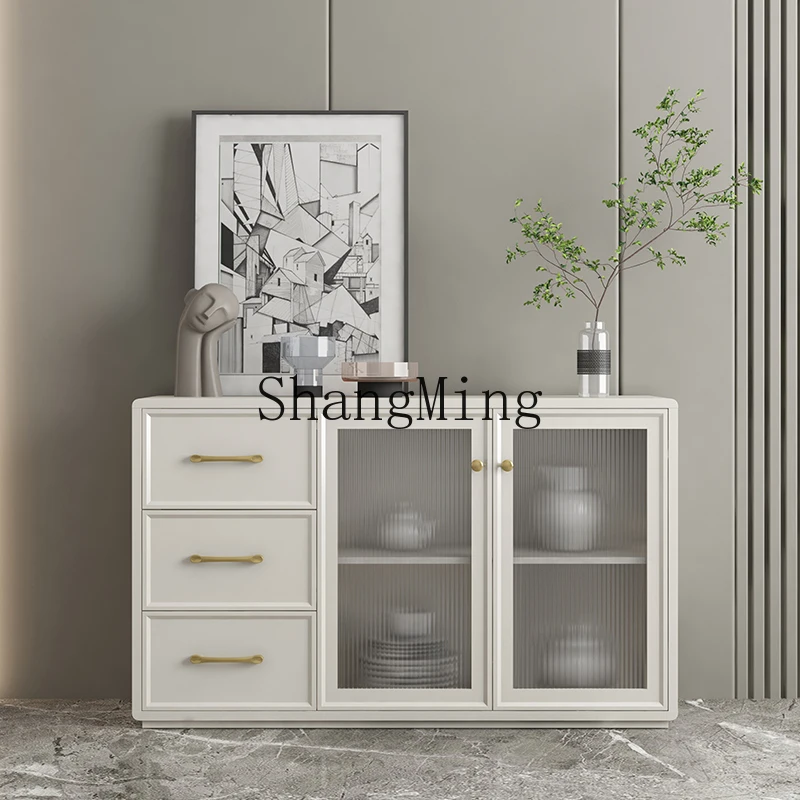 

SM side cabinet solid wood modern simple light luxury storage restaurant wall household storage cabinet