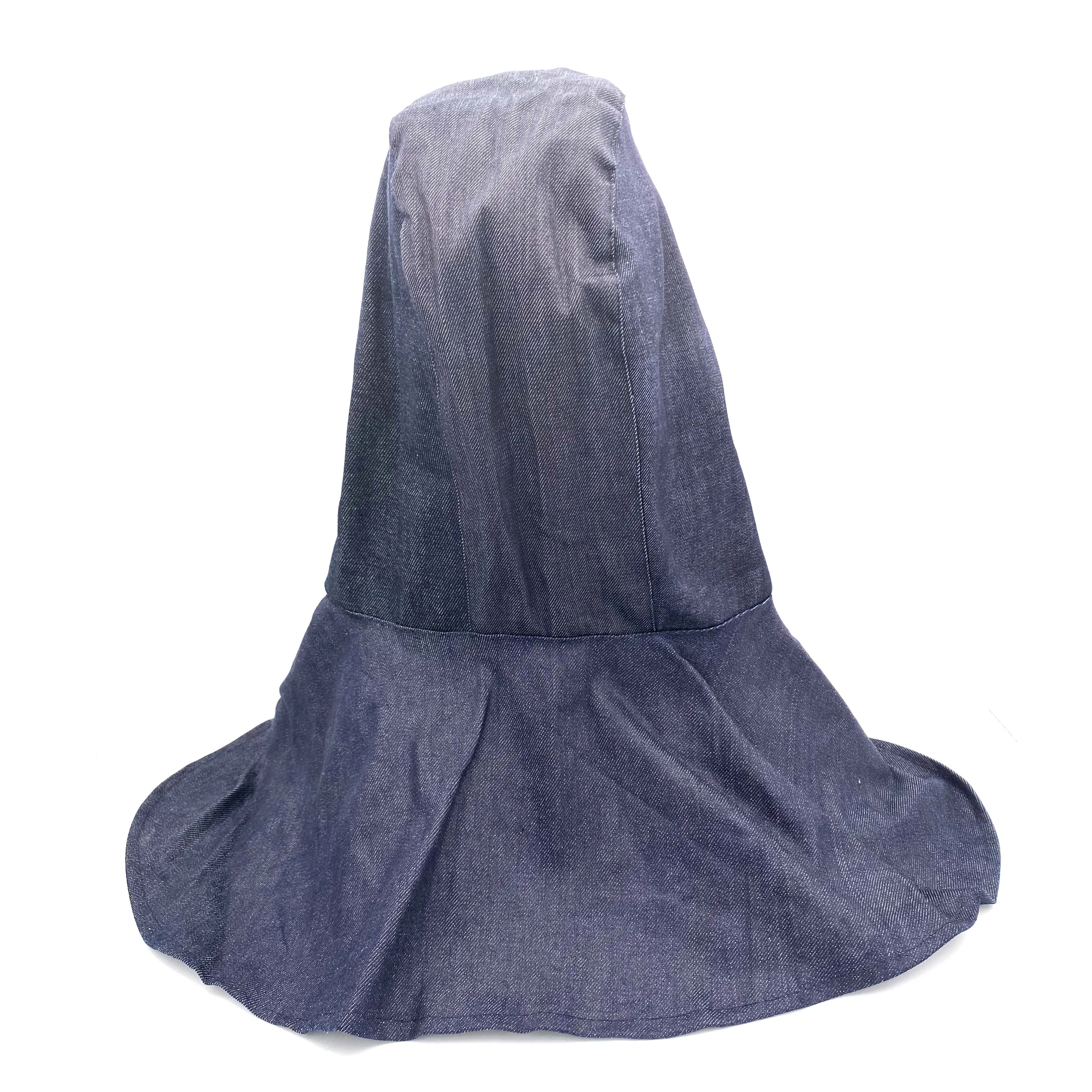 Blue Denim Fabric Welding Hood Welding Caps Hats Flame Retardant Helmet Hat Welding Neck Protection for Welder Safety Cover