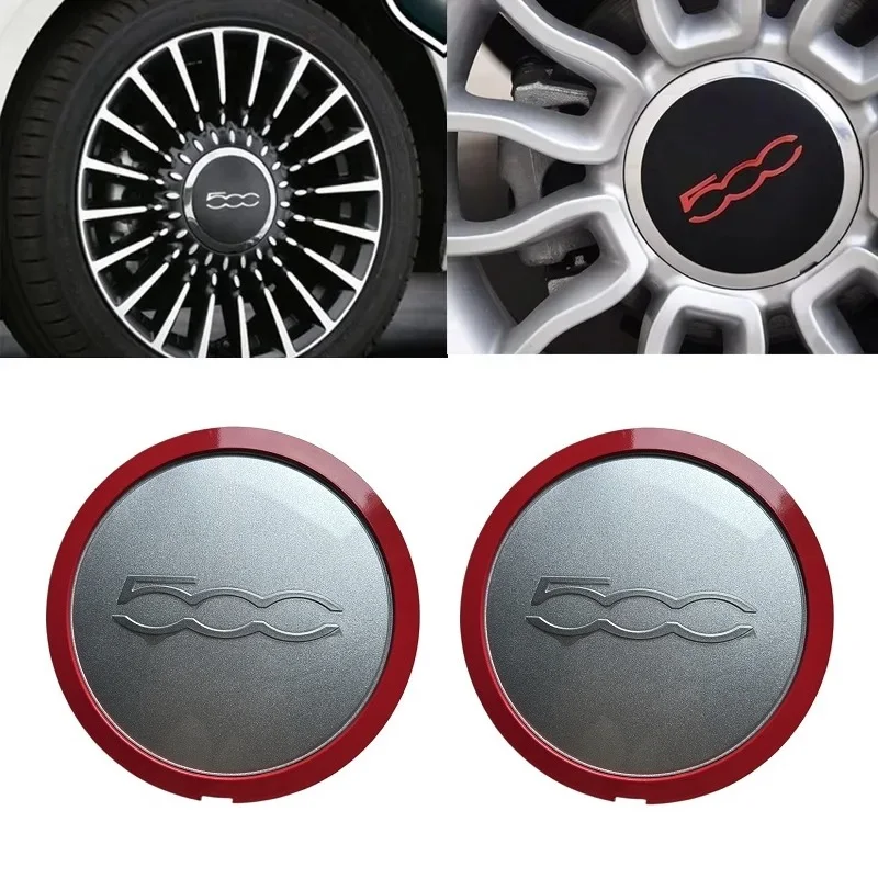 2/4PCS Bright 133mm Hubcap For Fiat 500 Wheels Centre Hub Caps Set 68078419AC 68078421AC Dust Cover Wheel Hub Cap 51884863