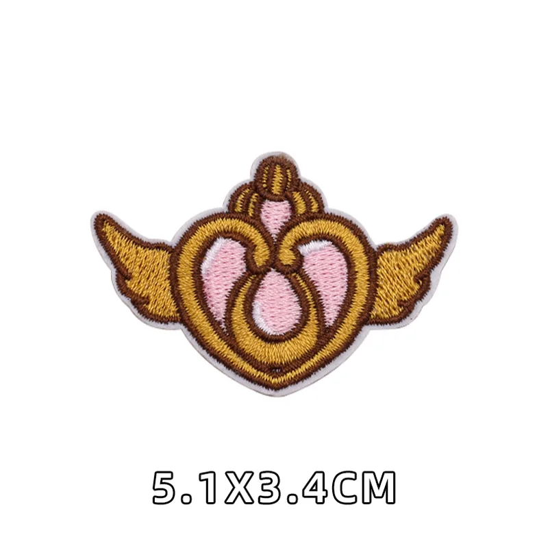 8-teiliges Set Sailor Moon Cartoon Anime Selbstklebende Gestickte Aufnäher Ohne Nähen Kleidungsreparatur-Dekoration für Handyhüllen & Taschen – Detail 5