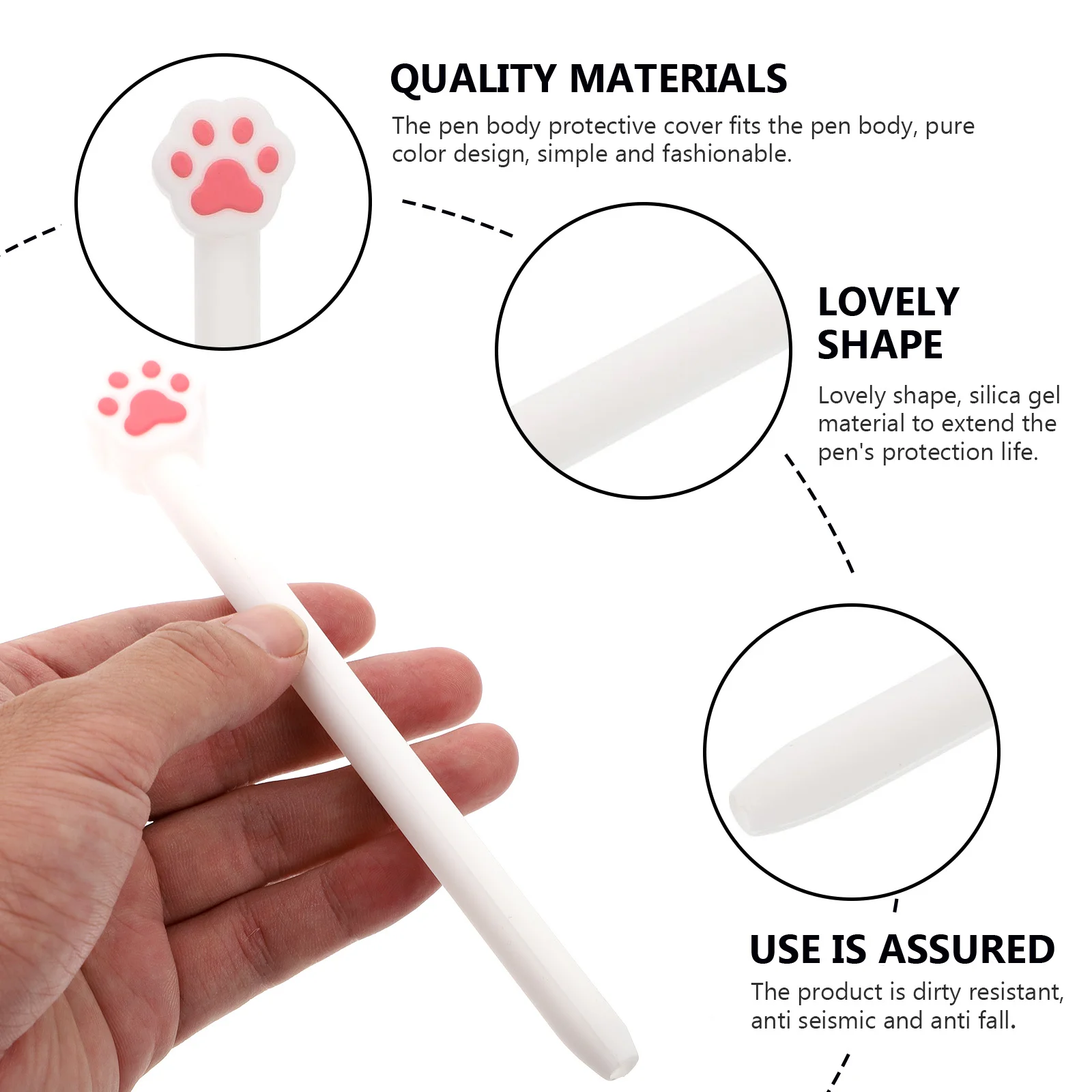 1pc Pencil 2 Protective Cover Silicone Stylus Pen Case Anti-Fall Anti-Slip Shockproof For Writing Drawing Touch Screen