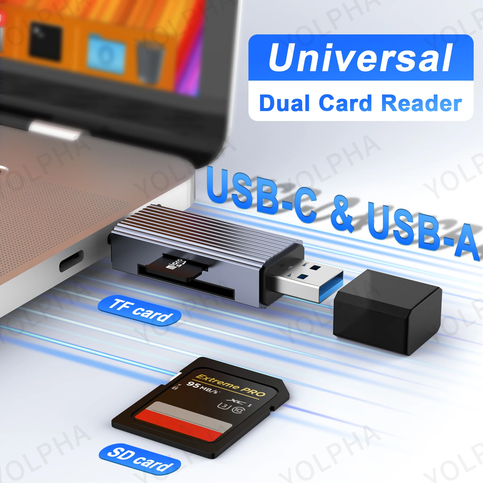 Card Reader USB3.0&USB C to SD Micro SD TF  for PC Laptop Accessories Smart Memory Cardreader SD Card Adapter Phone Accessories