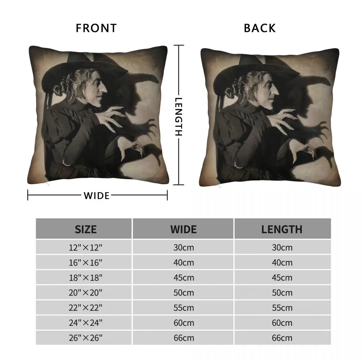 Witch Of The West Margaret Hamilton Pillowcase Polyester Linen Velvet Printed Zip Decor Pillow Case Car Cushion Cover