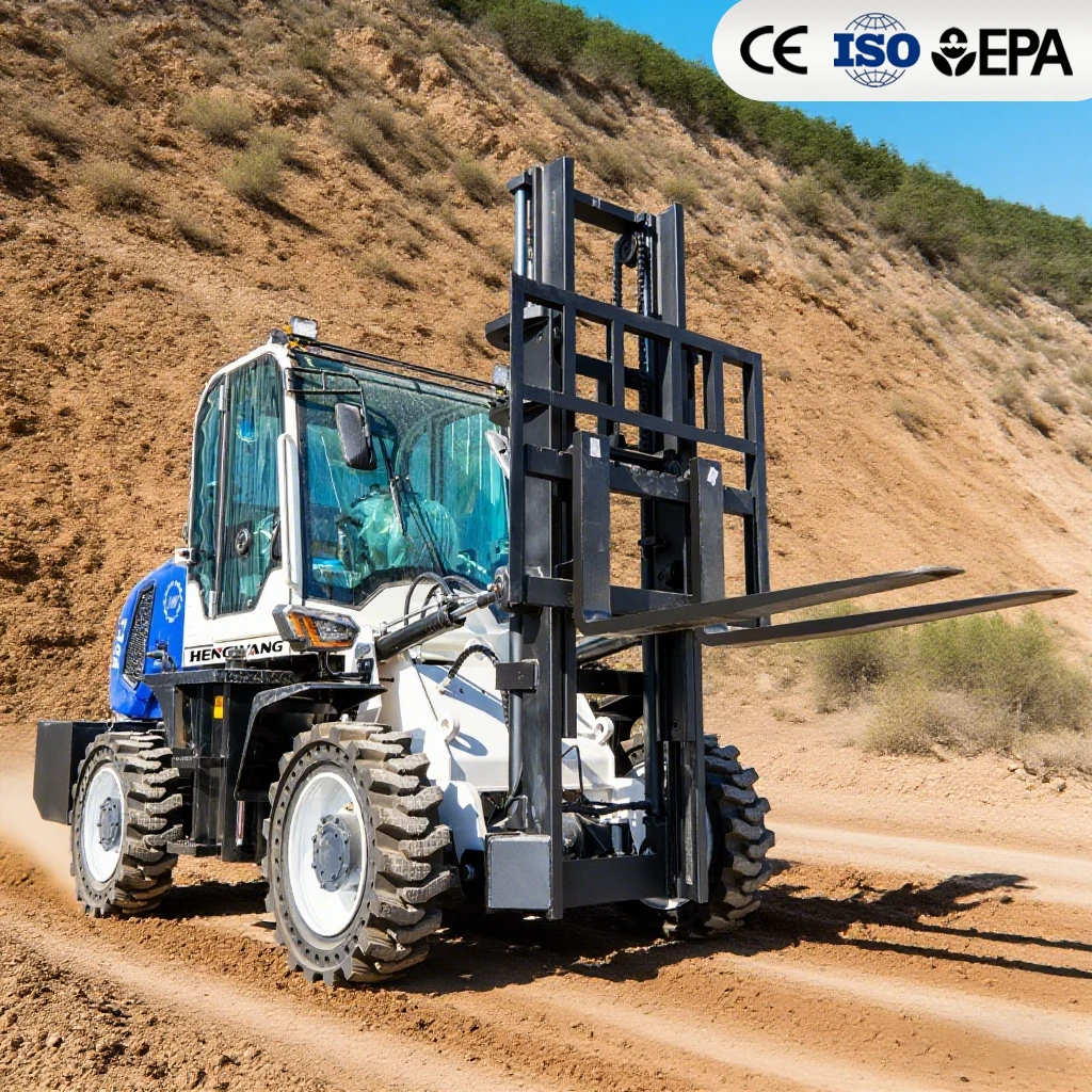 

4wd Off-road Wheel Forklift Diesel All-terrain Off-road Small Hydraulic forklifts 3T Diesel Forklift Construction Machinery