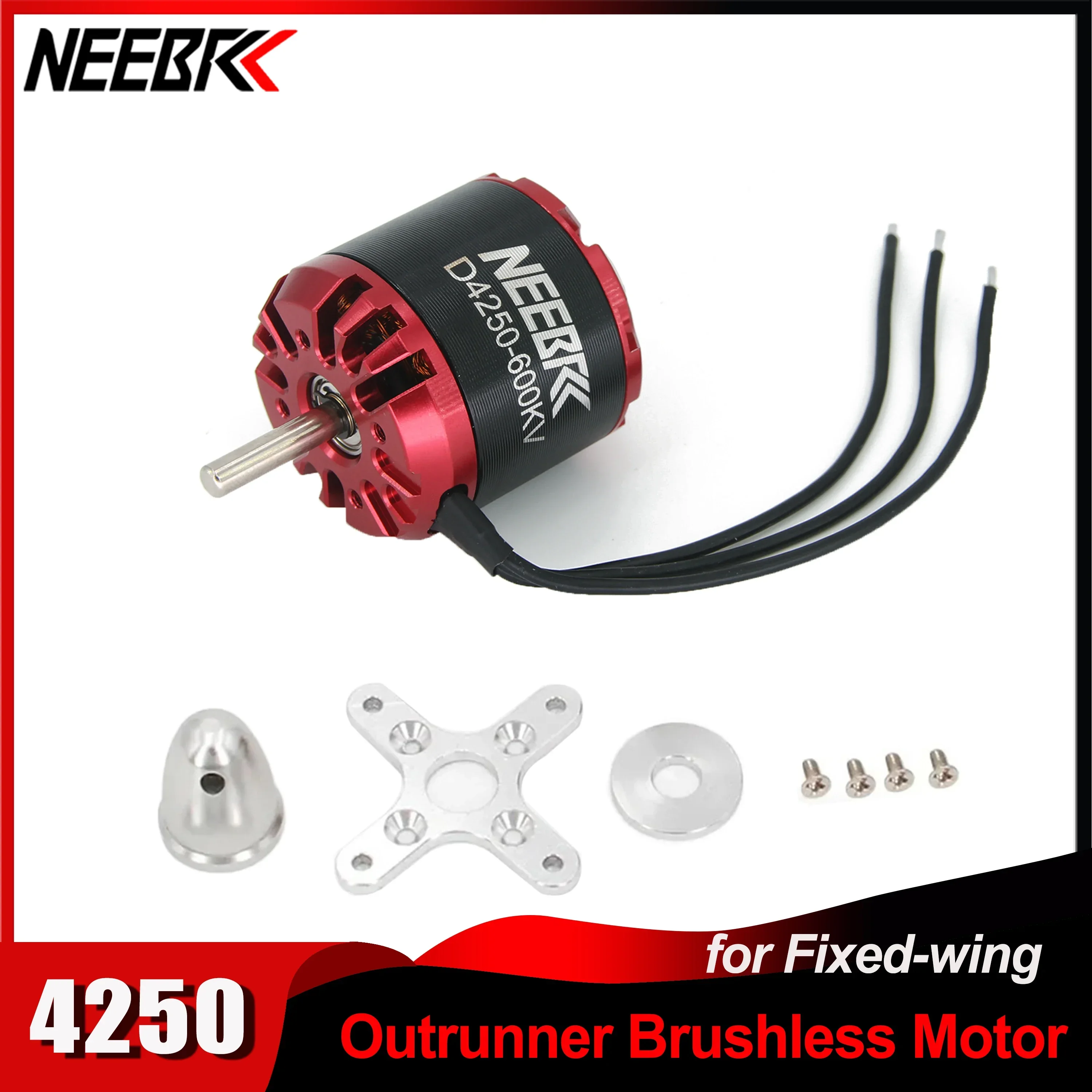 

NEEBRC 4250 800KV 600KV Outrunner Brushless Motor 3-7s for RC Plane Fixed Wing FPV Racing Drone Multicopter Quadcopter Aircraft