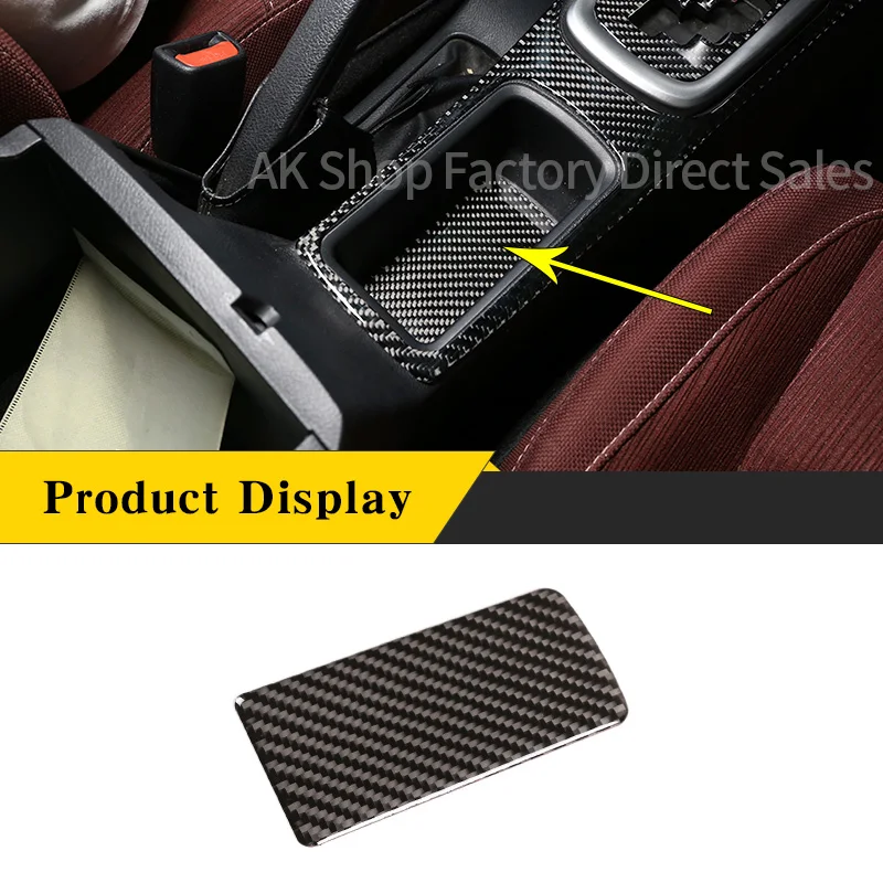 For Toyota Hilux 2015-2021 Real Carbon Fiber Car Gear Storage Compartment Gasket Decorative Sticker Car Interior Accessories