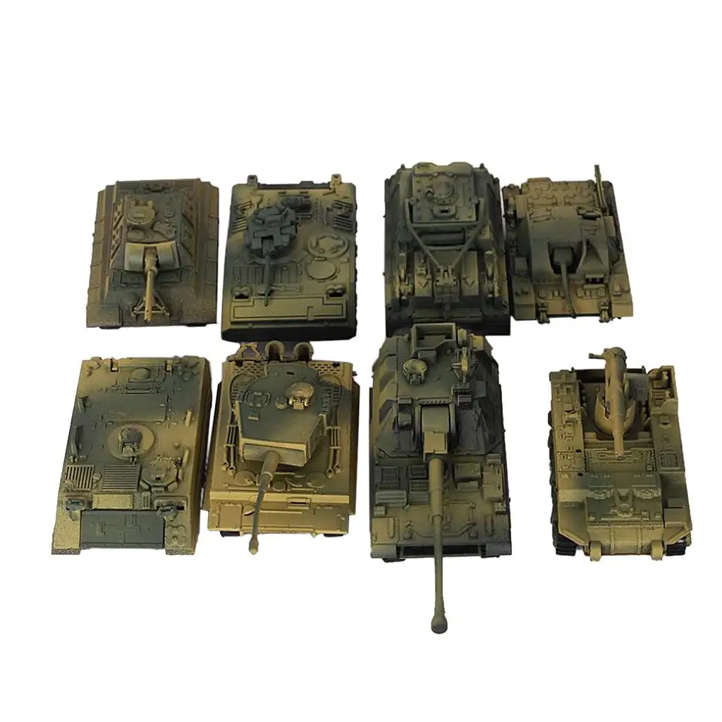 8 ชิ้น 4D Modern Tank รุ่น 1:72 Heavy Tank Sand Table รุ่น Wargame Game