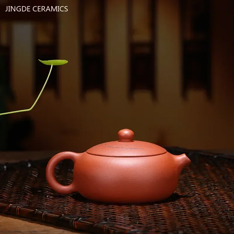 150ml Raw Ore Dahongpao Handmade Teaware Tea Ceremony Yixing Purple Clay Tea Pot Classic Xishi Teapot Ball Hole Filter Kettle