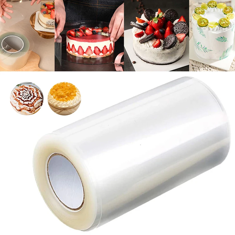 10M Cake Necklaces Rhodoid Roll Ribbon Edge In Movie Circle Pastry Transparent Foam Sheet Chocolate Cake Decorating