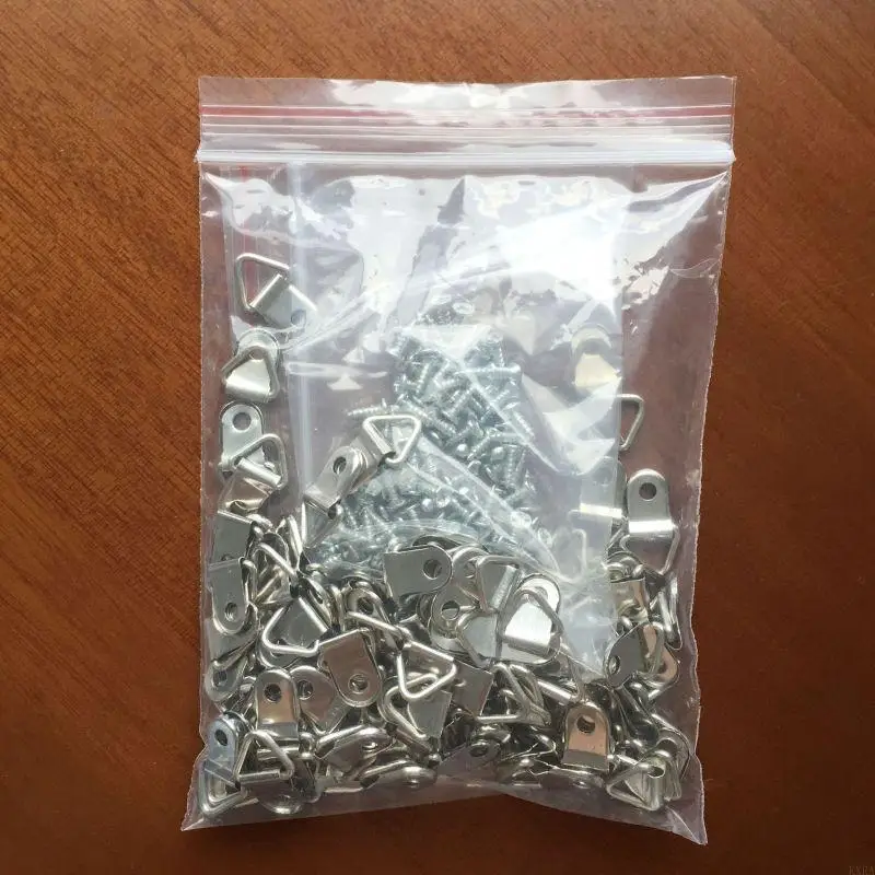 KXRA 100pcs d anillo colgante cuadro correa colgilla ganchos colgilla colgadura espejo pintura óleo Hange