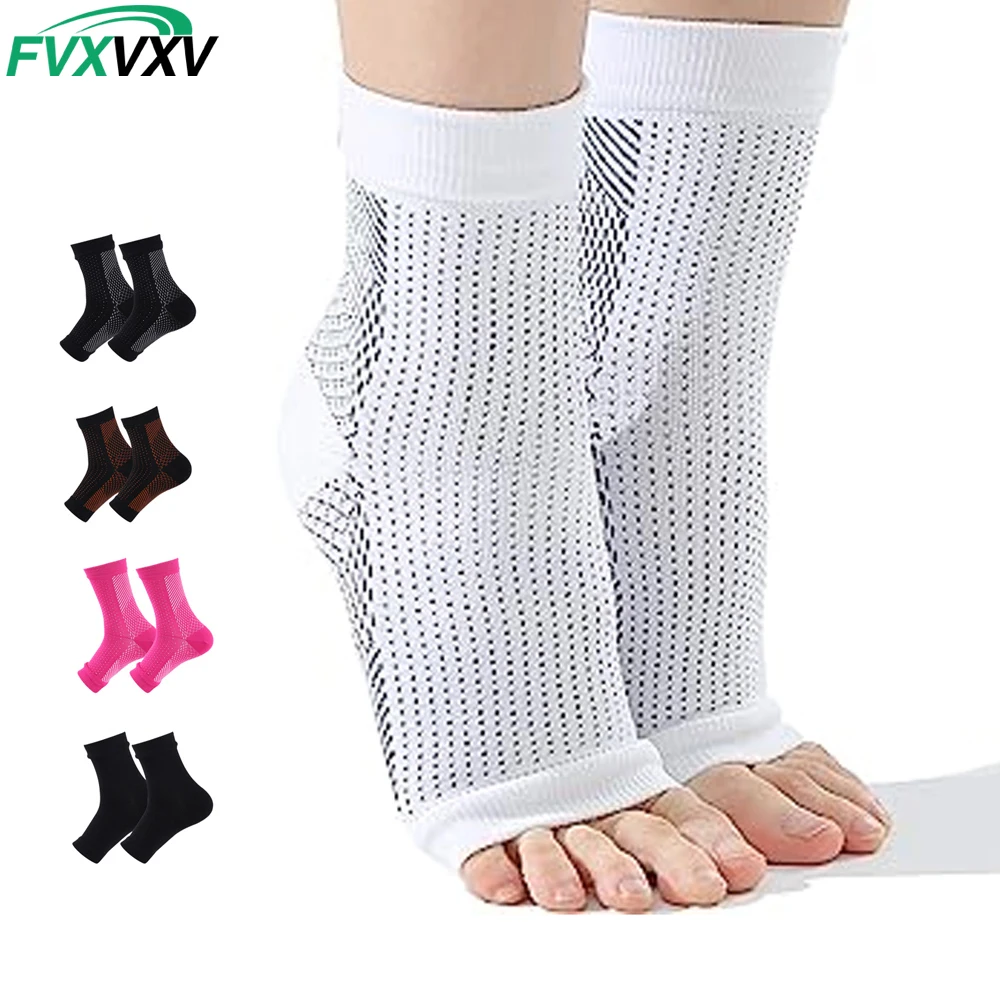 1 Paar Kompressionssocken für Damen, Knöchelstütze, zur Unterstützung bei Neuropathie, beruhigende Socken, Nano-beruhigende Socken für Damen und Herren.