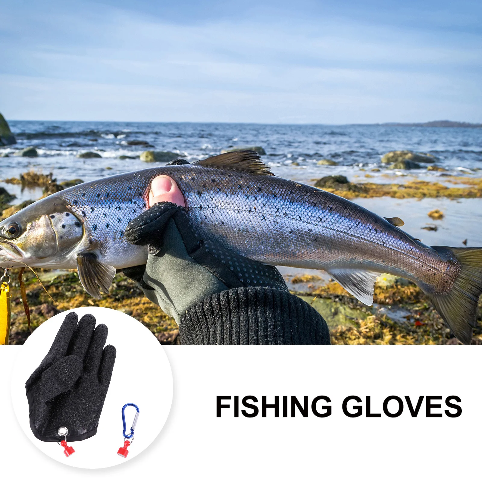 

Fish Catching Glove Non-Slip Skidproof Latex Anti-Fishbone Lightweight Practical Outdoor Fishing Easy Clean Storage Hook