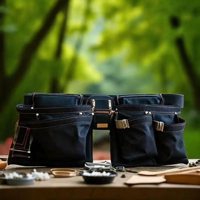 Nylon Tool Belt for Plywood, Portable Fanny Pack Backpack for Gardening Storage
