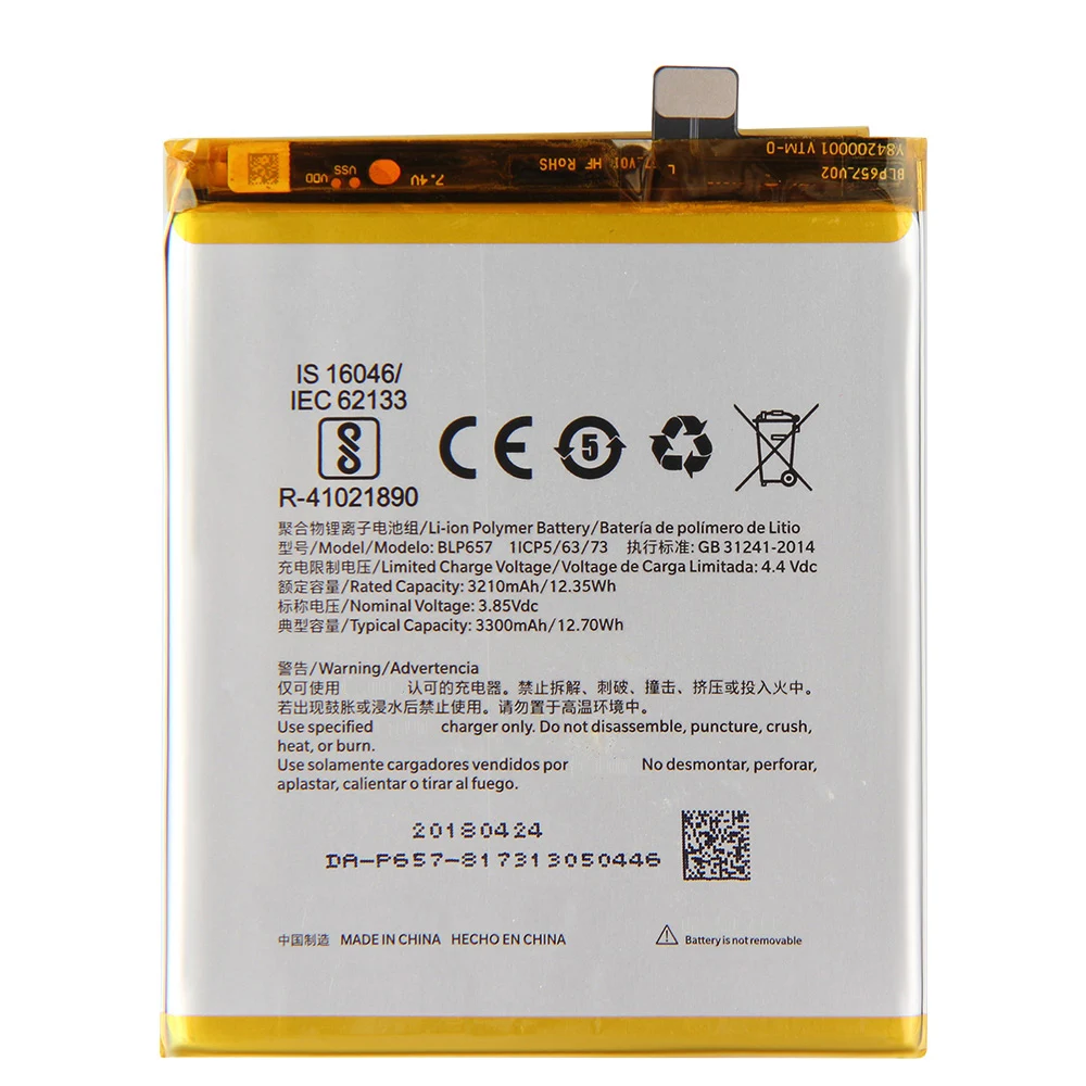 Original Replacement Battery For OnePlus 1 2 3T 5 5T 6 6T 7 7 Pro 7T 7T Pro BLP637 BLP685 BLP699 BLP743 BLP745 Phone Battery