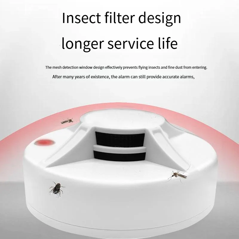 85DB Фотоэлектрический датчик дыма - высокочувствительный пожарный детектор для спальни, кухни, прихожей, офиса, батареи в комплект не входит