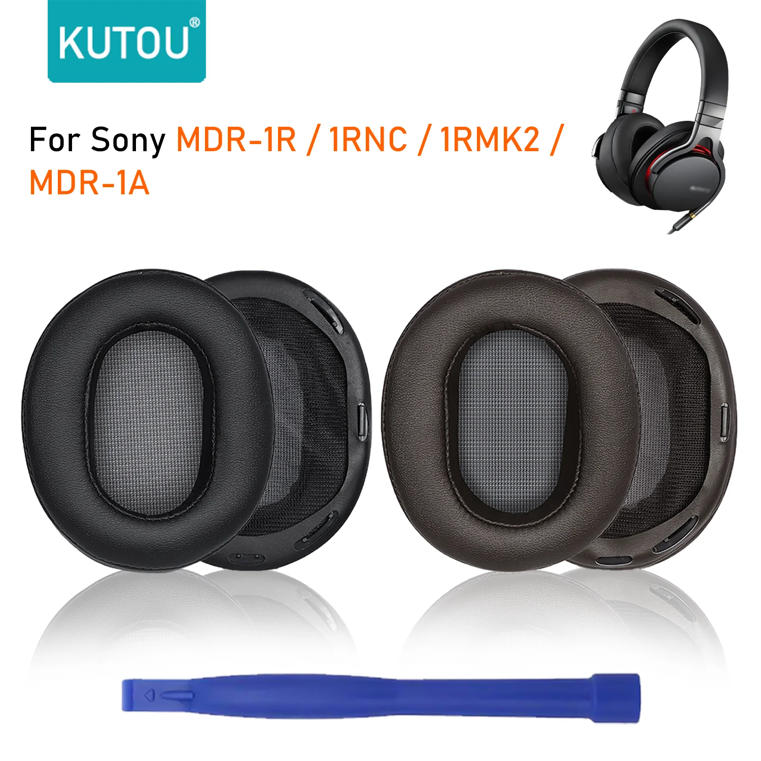 

KUTOU Replacement Earpads Earmuff For Sony MDR-1R MK2 1RBT 1ADAC MDR-1A 1ABT Headphone Earpad Ear Pads Ear Pad Cushion