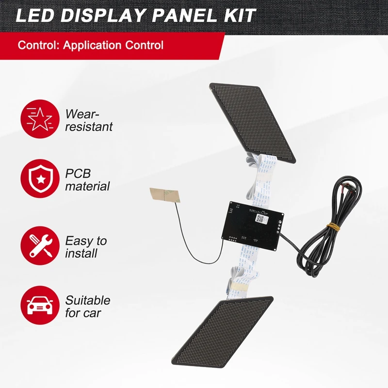 LED Eye Display Screen Panel Smart APP Programmable RGB Color Eye Animated Display Board For Car Backpack Bag Screen