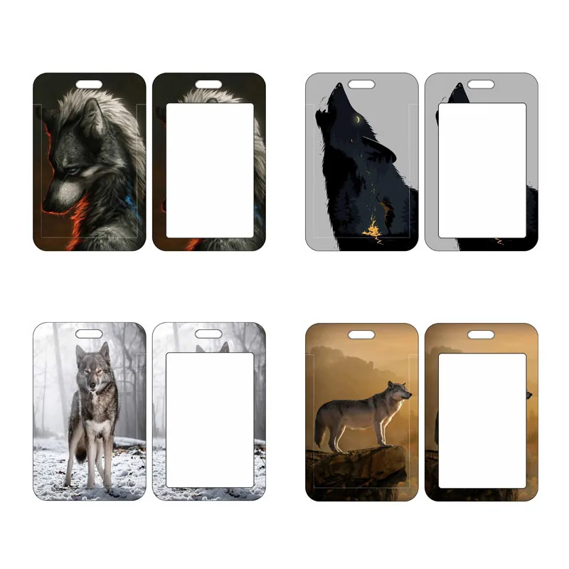 Fashion ID Card Holder Bank Card Cover Wolves Credit Card Case Card Protector Bus Card Case Gift